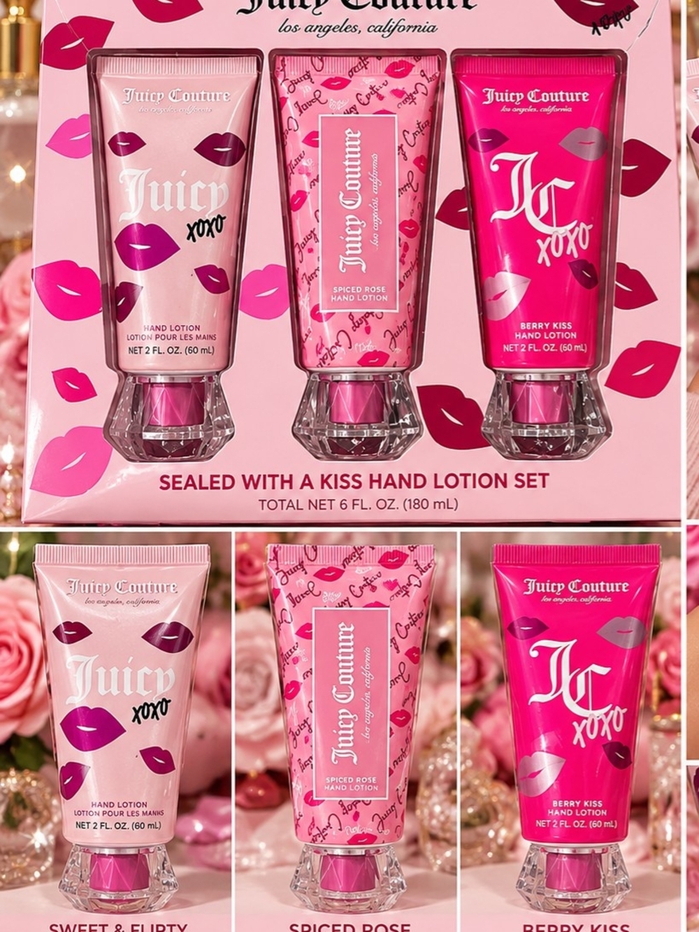 Juicy Couture Pink Kiss Hand Lotion Trio